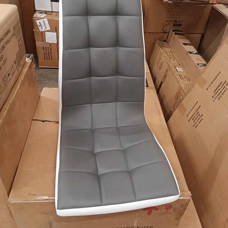 BOXED DINING CHAIRS (SET OF 2) - VIENNA GREY/WHITE (1 BOX)