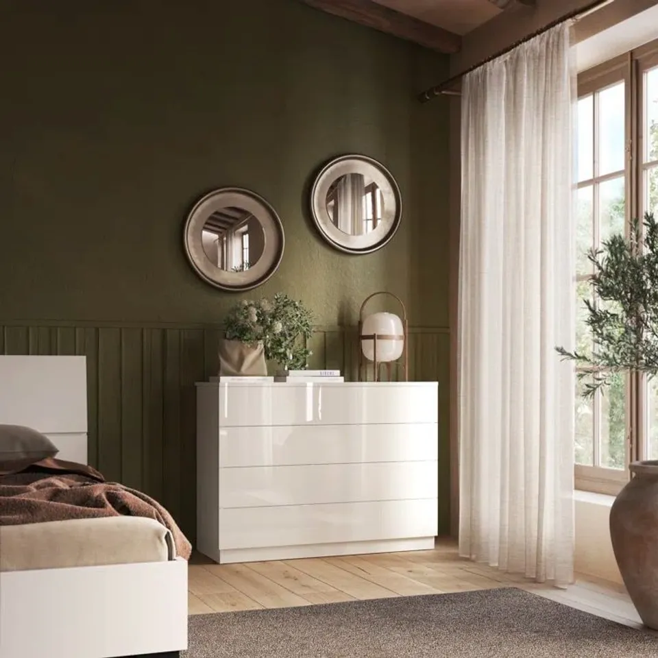 BOXED LUCE-MODERN LACQUERED CHEST OF DRAWERS  