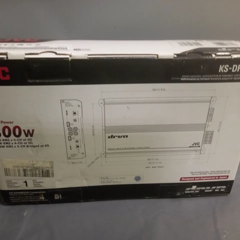 JVC 800W MAX 4 CHANNEL AMPLIFIER KS-DR3004