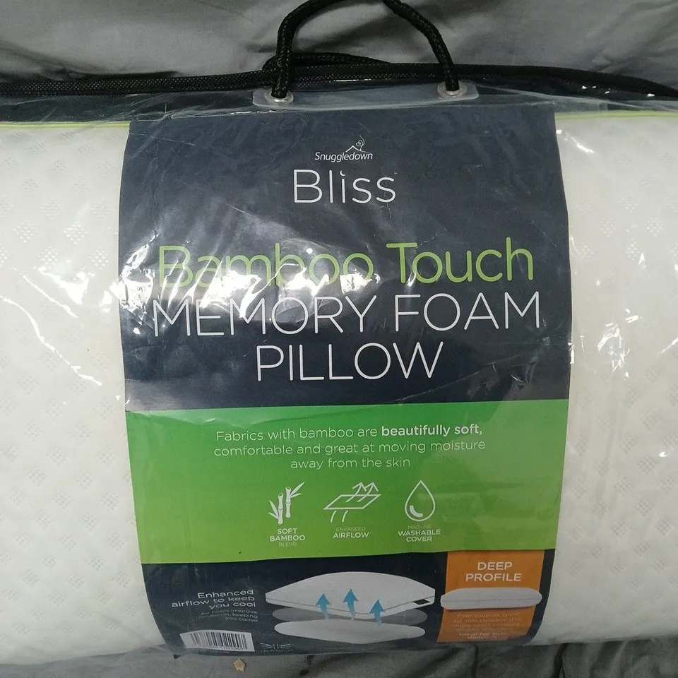 SNUGGLEDOWN BLISS BAMBOO TOUCH MEMORY FOAM PILLOW