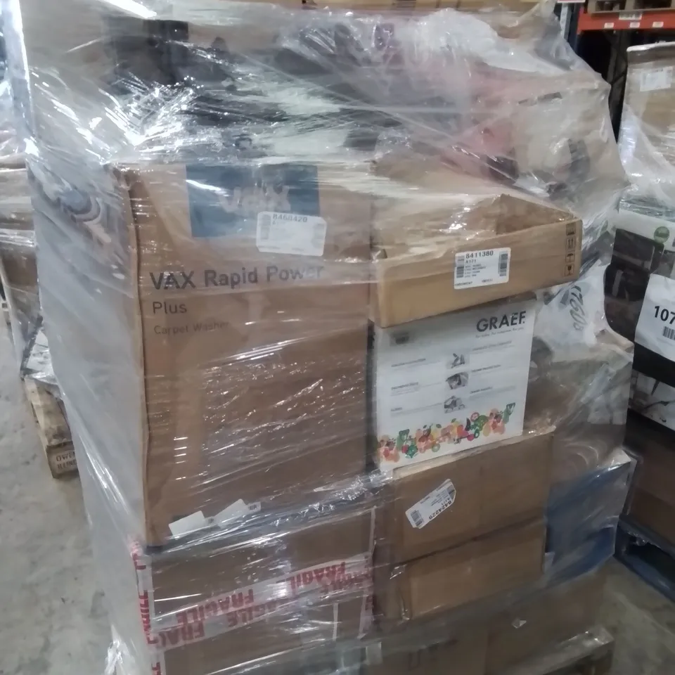 PALLET OF APPROXIMATELY 29 UNPROCESSED RAW RETURN HOUSEHOLD AND ELECTRICAL GOODS TO INCLUDE;