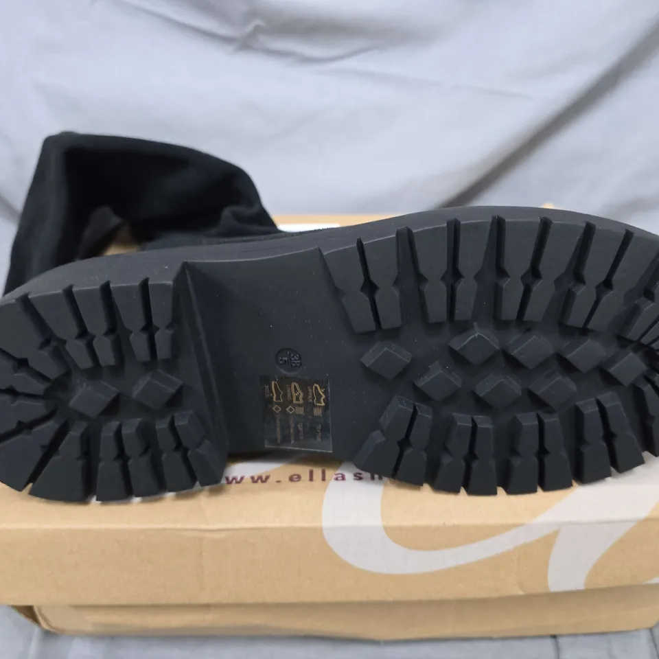BOXED PAIR OF ELLA SHOES NICOLA BOOTS IN BLACK - SIZE 5