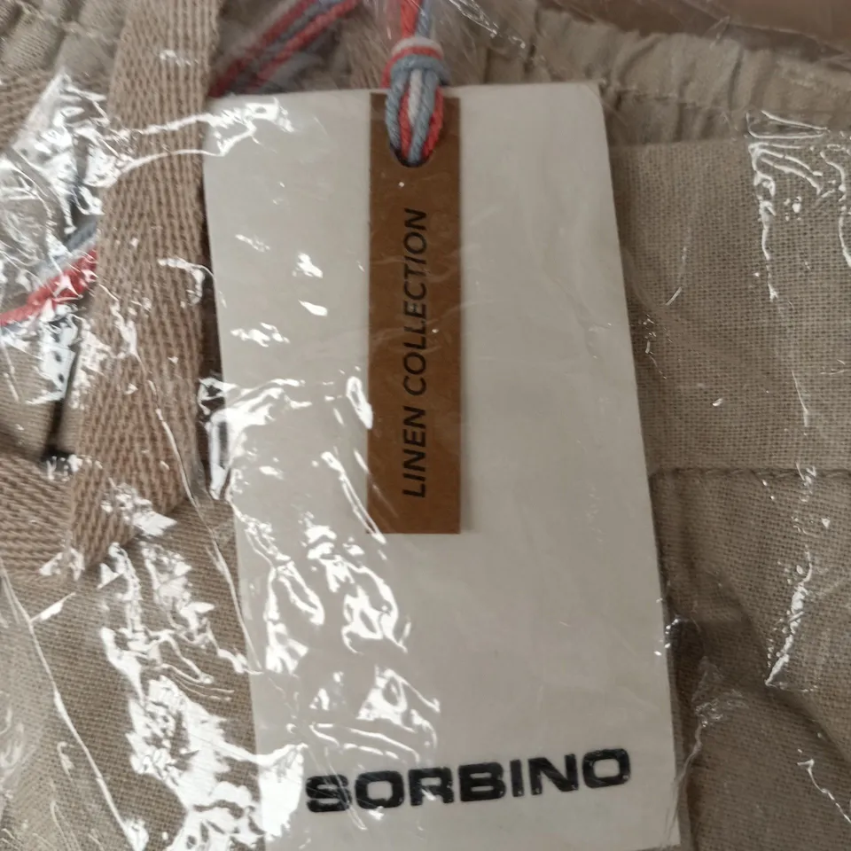 SORBINO LINEN COLLECTION BEIGE TROUSERS – UK 32 (EUR 32)