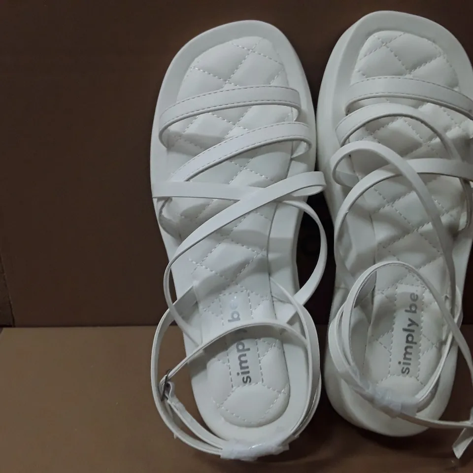 BOXED BRAND NEW SIMPLY BE PHOEBE WIDE SHOES SIZE 7 WHITE COLOUR APPROXIMATELY 6 PAIRS