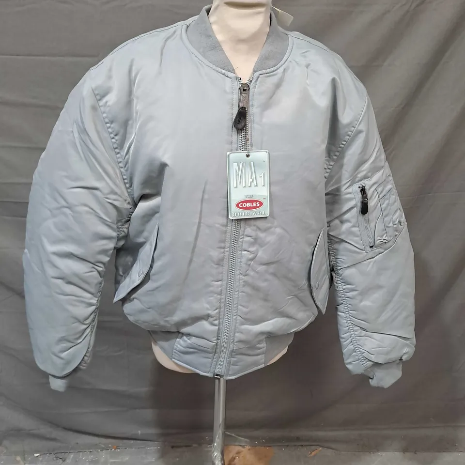 COBLES BOMBER JACKET IN SILVER SIZE XL