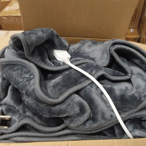 BOXED ELECTRIC BLANKET - GREY (1 BOX)