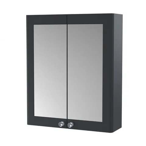BOXED NUIE CLASSIQUE 600mm MIRROR CABINET, SOFT BLACK - CLA1417 (1 BOX)