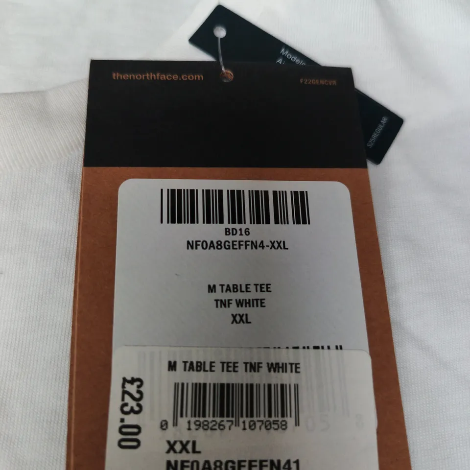 THE NORTH FACE M TABLE TEE – WHITE – XXL