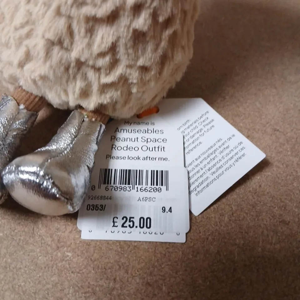 JELLYCAT AMUSEABLES PEANUT SPACE RODEO OUTFIT PLUSH