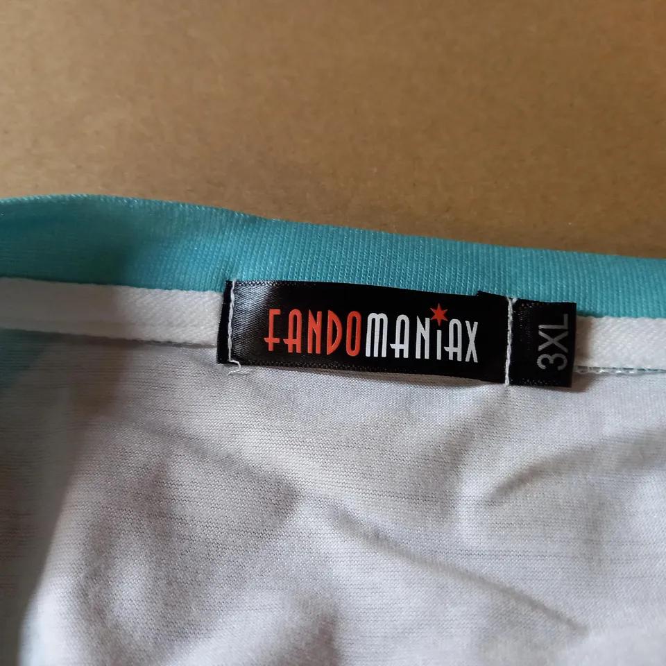 FANDOMANIAX TSHIRT - WHITE/GREEN SIZE 3XL