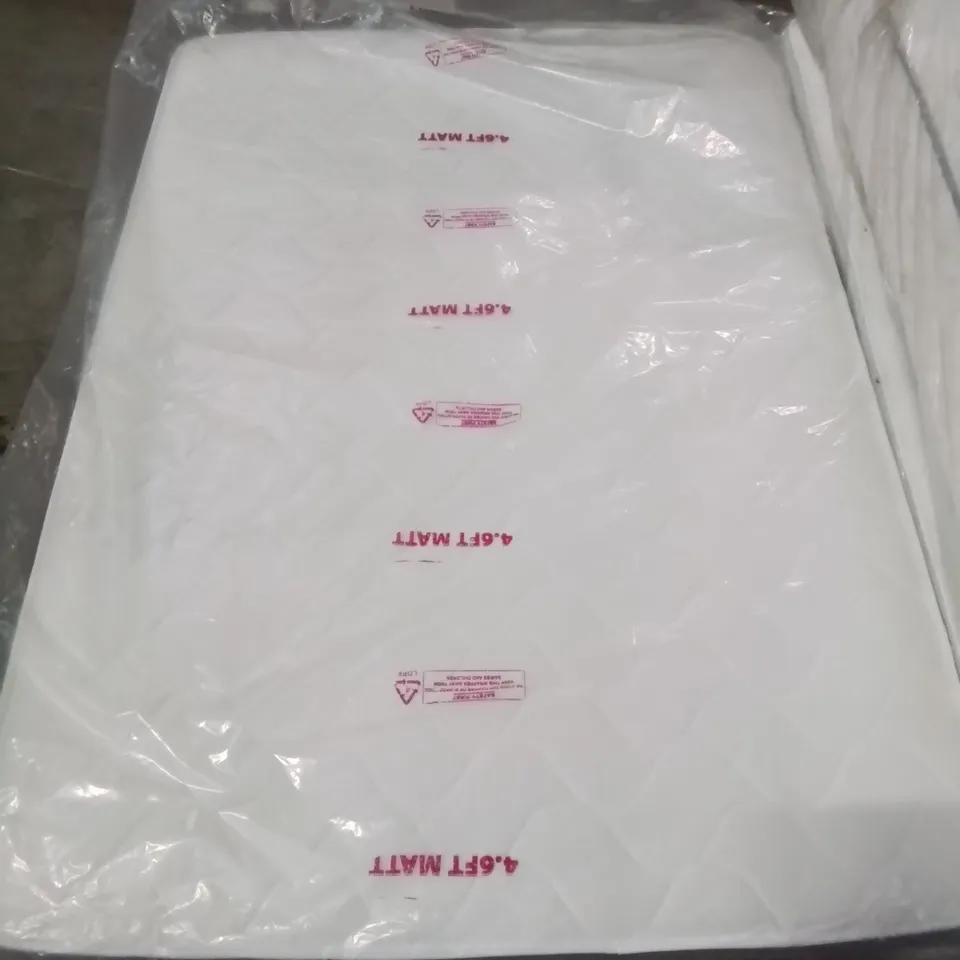 QUALITY BAGGED WHITE NOISE NATURAL OPEN COIL 4'6" DOUBLE MATTRESS 