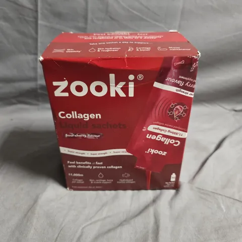 ZOOKI COLLAGEN LIQUID SACHETS - 30 X 18.5ML - SOUR CHERRY 
