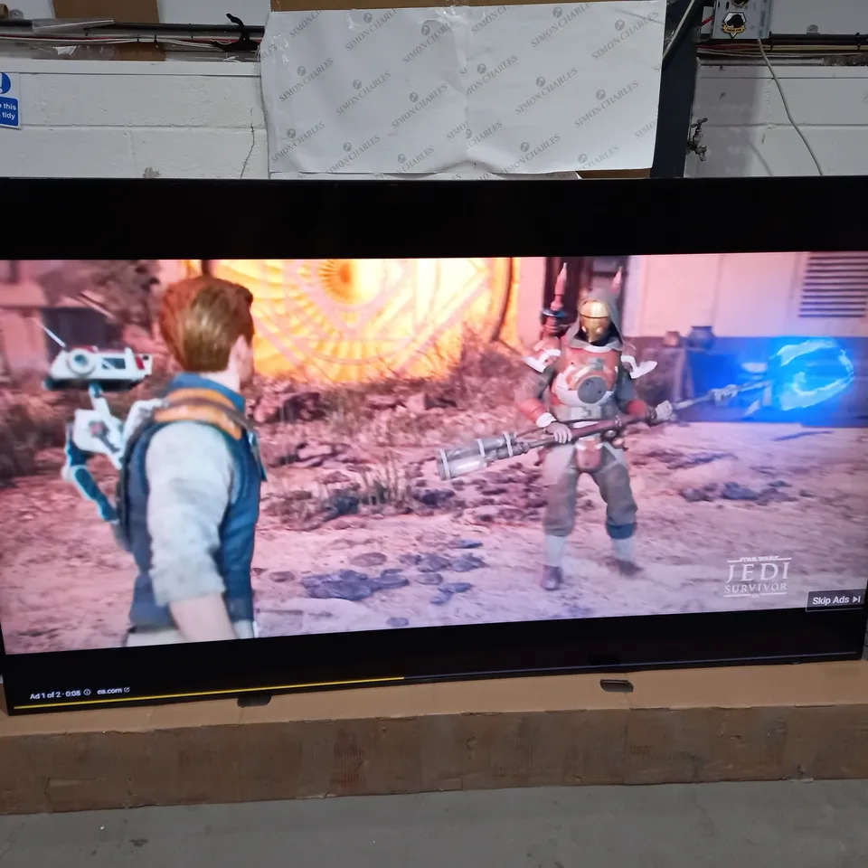 BOXED SAMSUNG QE85Q60B 85" QLED 4K TV WITH STAND AND TWO REMOTE CONTROLS