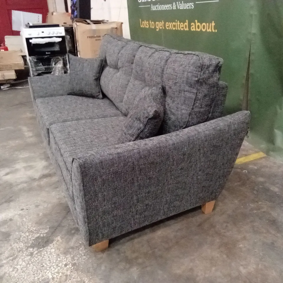 HALSTOW 2 SEATER FABRIC SOFA - CHARCOAL RRP £449