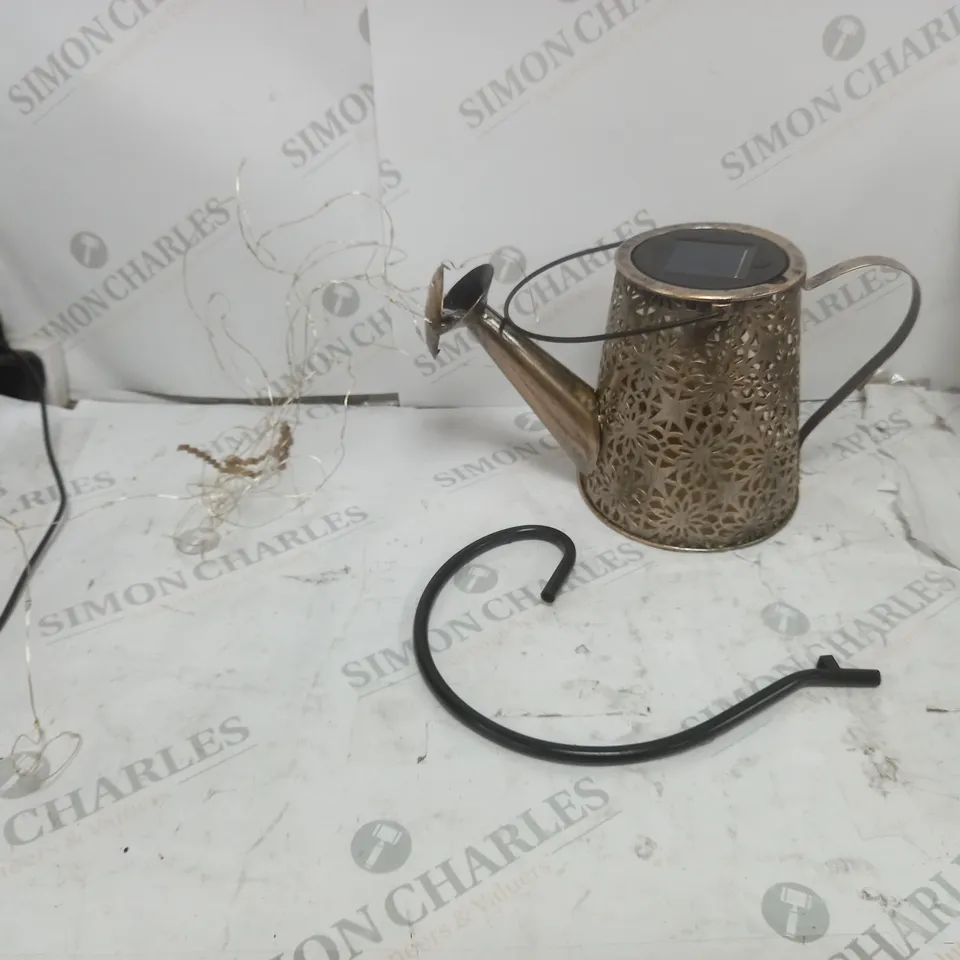 DECORATIVE LIGHT UP WATERING POT HANGING GARDEN DECOR 