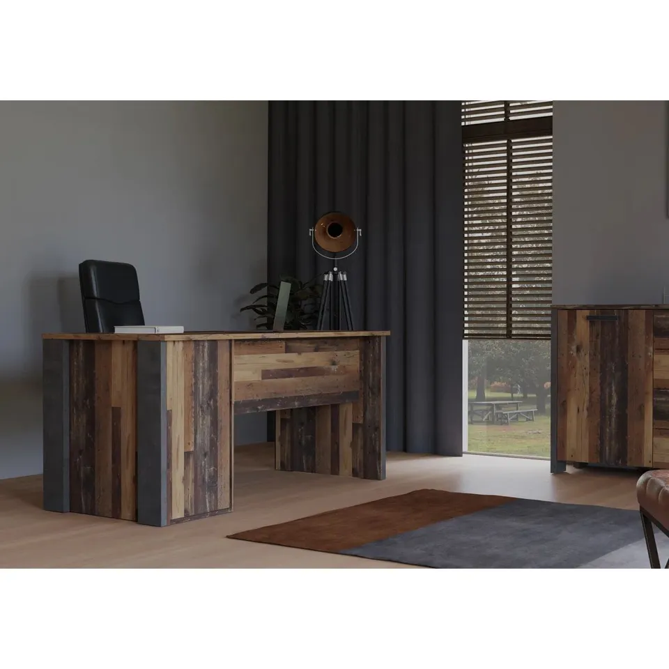 BOXED LANHAM 160CM RECTANGULAR WRITING DESK ( 2 BOXES )