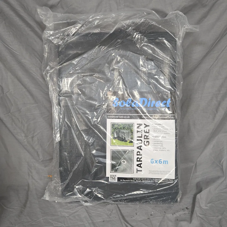SOFA DIRECT TARPAULIN GREY 6M X 6M