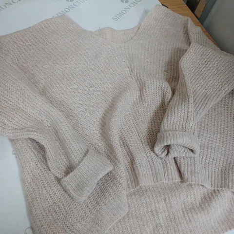 SHEIN WOOL JUMPER TAN - SIZE SMALL
