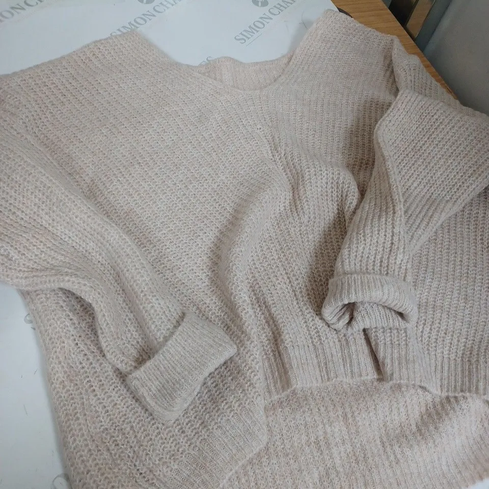 SHEIN WOOL JUMPER TAN - SIZE SMALL