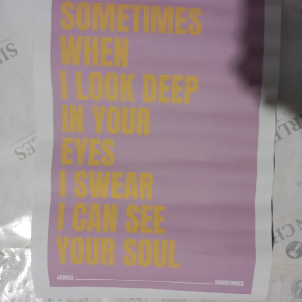 COLLECTION OF 3 LYRICAL ART PRINTS