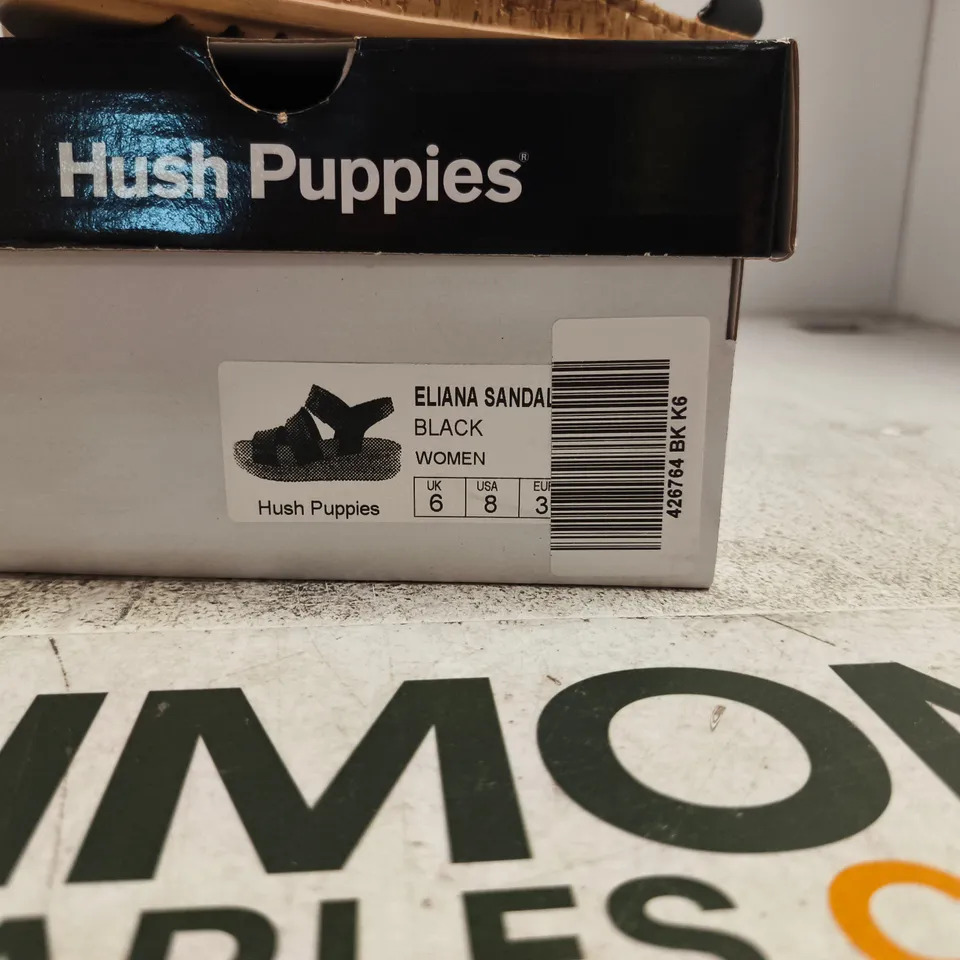 HUSH PUPPIES ELIANA SANDALS – BLACK, WOMEN UK 6
