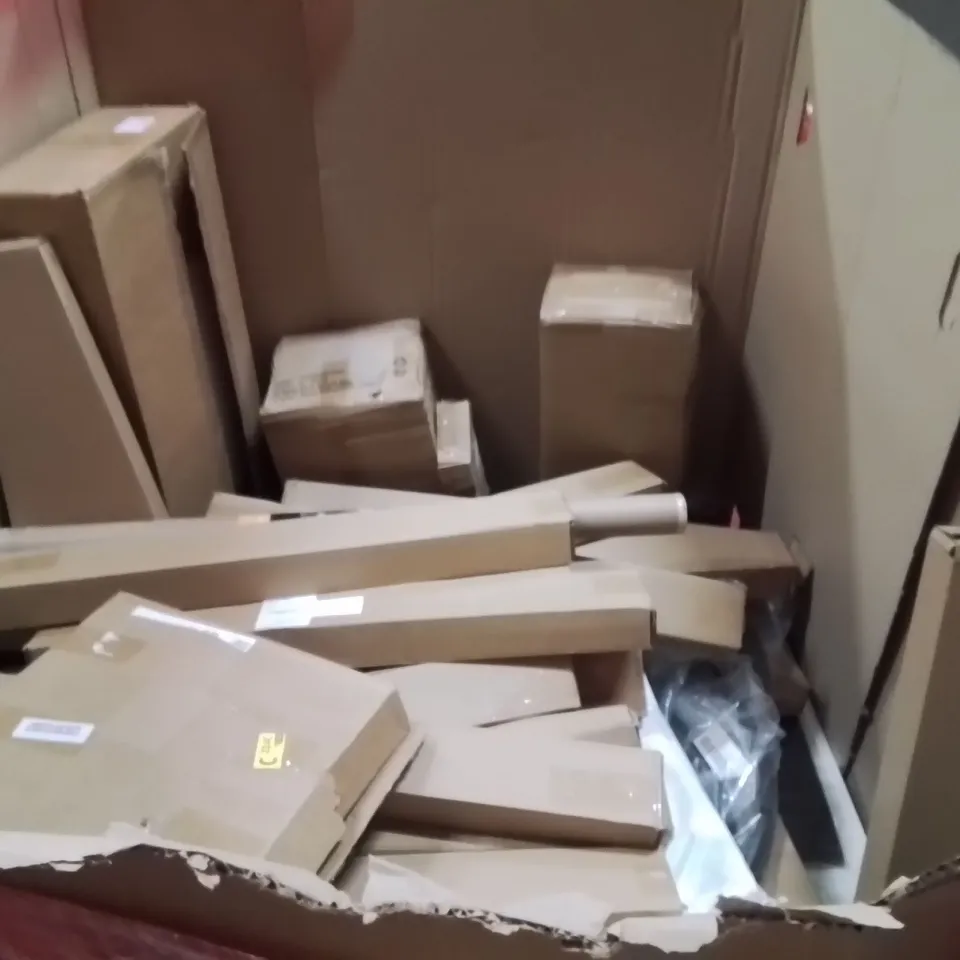 PALLET OF ASSORTED HOUSEHOLD GOODS AND PRODUCTS TO INCLUDE;CEILING FAN,PAINT SPRAYER MACHINE,2 PEICE MOOSE FAMILY DECORATION