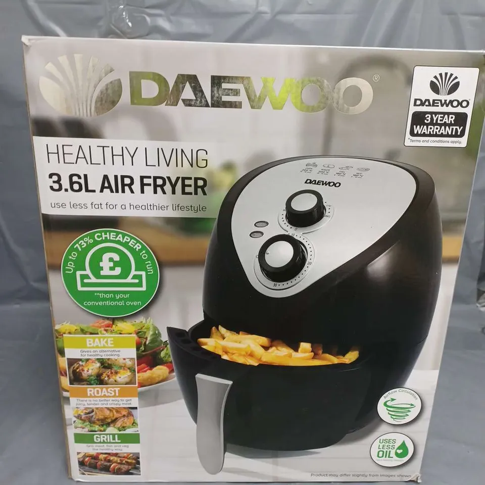 DAEWOO HEALTHY LIVING 3.6L AIR FRYER BLACK