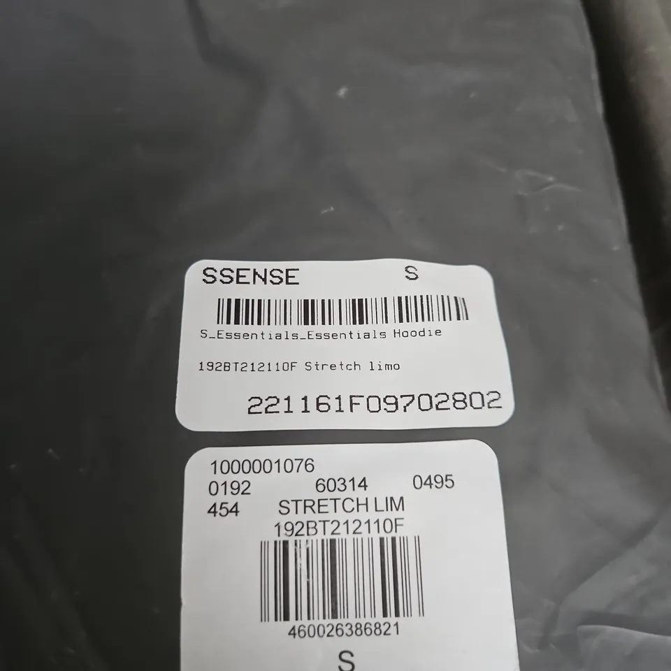 FEAR OF GOD ESSENTIALS HOODIE – SSENSE – SIZE S – STRETCH LIMO