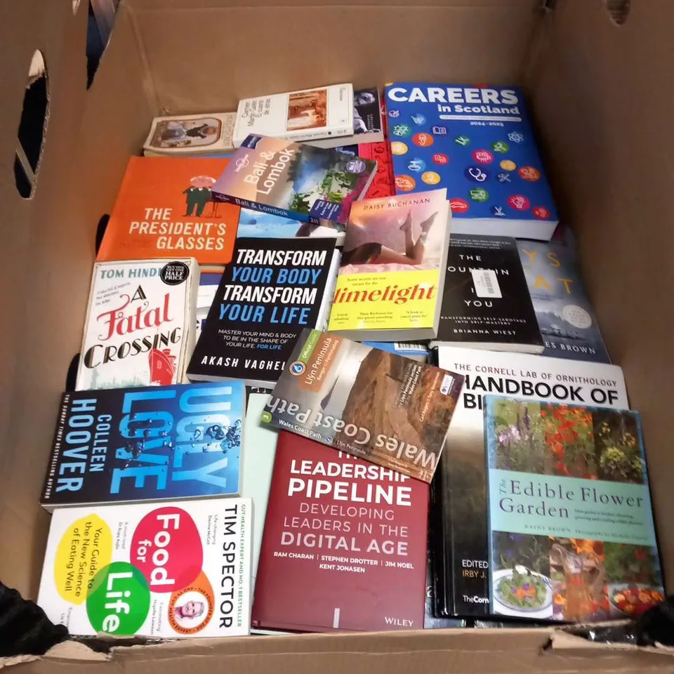 LARGE QUANTITY OF ASSORTED BOOK TITLES INCLUDE FICTION AND NON-FICTION TITLES BY AUTHORS SUCH AS;