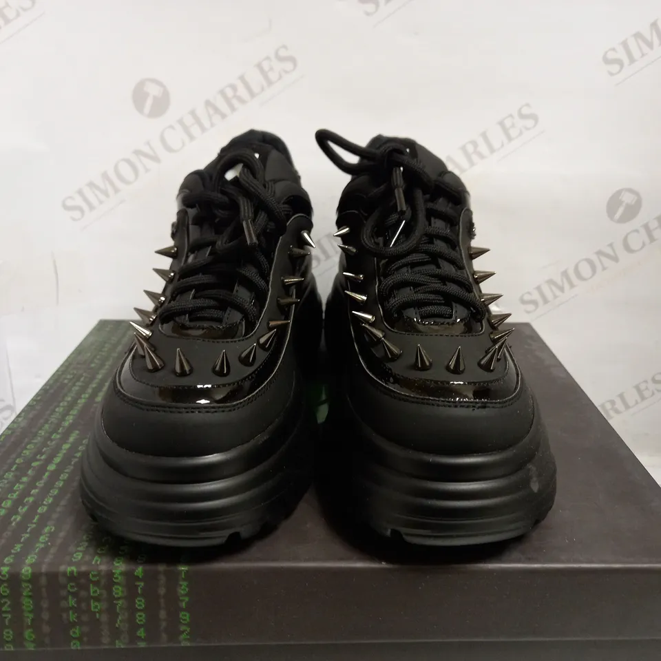 KOI VEGAN SPIKE DETAIL PLATFORM TRAINERS UK SIZE 3