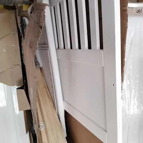 WHITE WOODEN BED FRAME PARTS