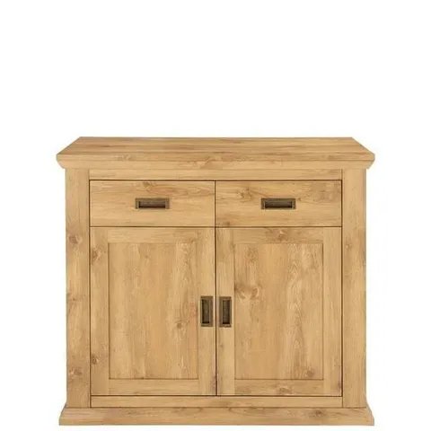 BOXED CLIFTON OAK-EFFECT COMPACT WOOD SIDEBOARD (1 BOX)