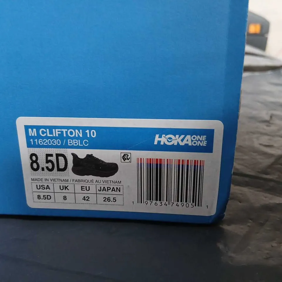 HOKA CLIFTON 10 – MEN'S RUNNING SHOES, BLACK, UK 8