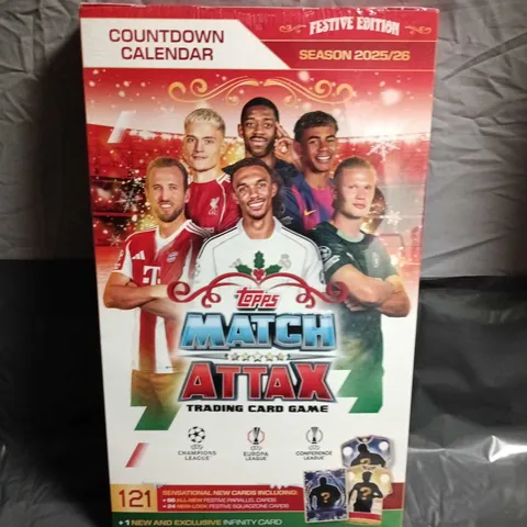 SEALED TOPPS MATCH ATTAX TRADING CARD GAME COUNTDOWN CALENDAR – FESTIVE EDITION (SEASON 2025/26)