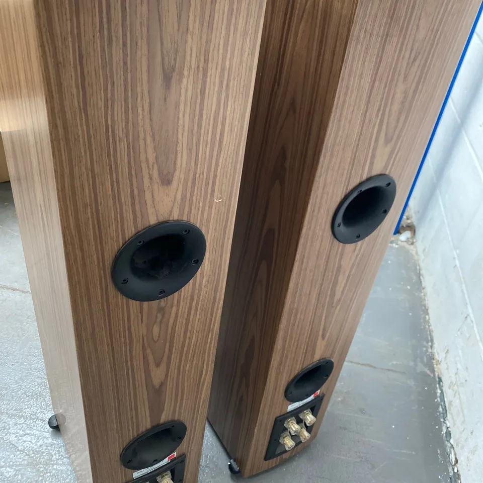 BOXED PAIR OF DALI RUBICON 6 FLOORSTANDING SPEAKERS, WALNUT (2 BOXES)