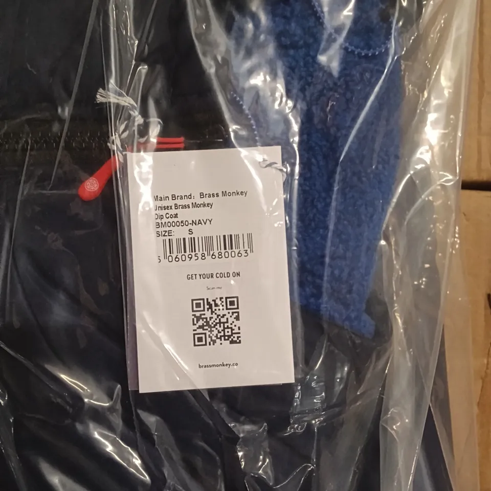 BRANS NEW BRASS MONKEY COAT - NAVY SIZE SMALL