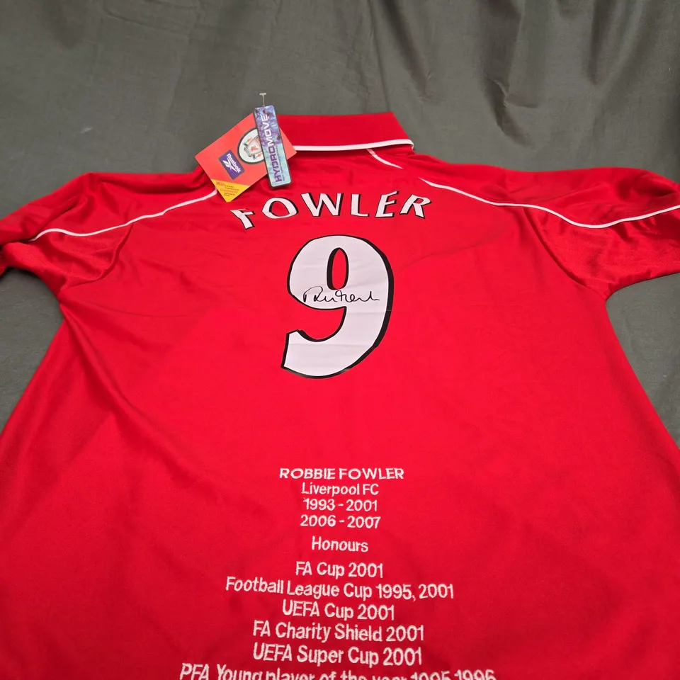 LIVERPOOL FC HOME SHIRT - ROBBIE FOWLER TRIBUTE - SIZE UNSPECIFIED