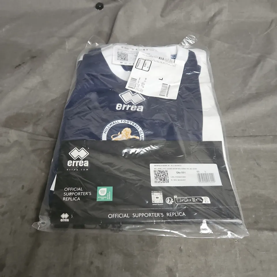 ERREA MILLWALL FC LADIES REPLICA JERSEY 25/26 IN NAVY/WHITE SIZE L