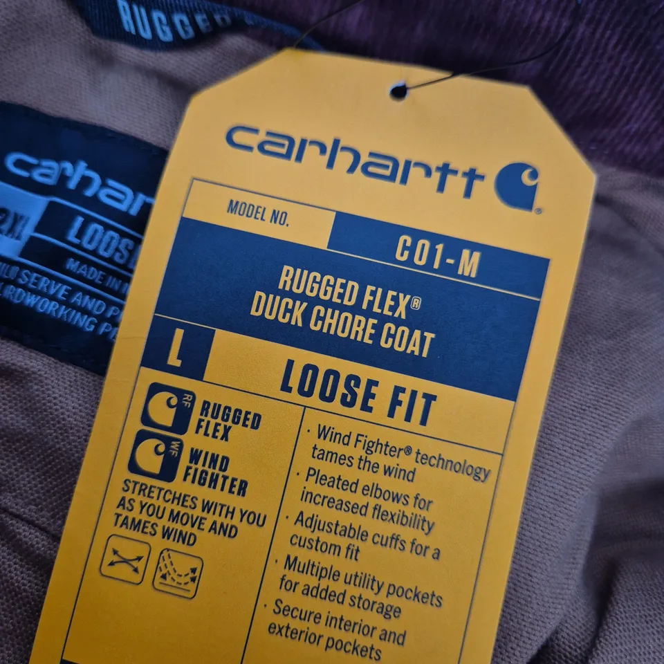 CARHARTT RUGGED DUCK CHORE COAT – LOOSE FIT, SIZE L