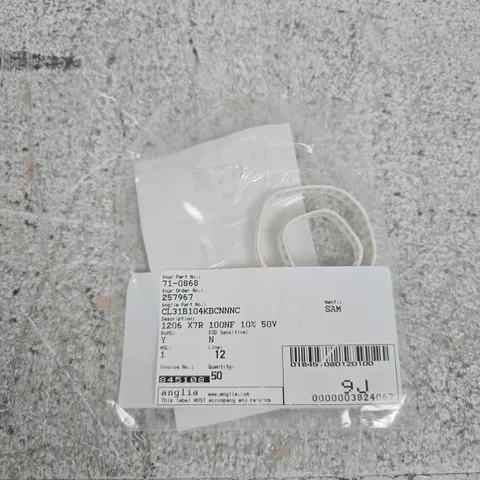 SAMSUNG CL31B104KBCNNNC CERAMIC CAPACITOR 100NF 50V X7R 1206