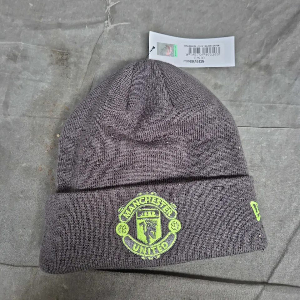 MANCHESTER UNITED SEASONAL CUFF BEANIE IN GREY