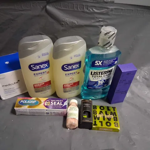 APPROXIMATELY 20 ASSORTED HEALTH AND BEAUTY PRODUCTS TO INCLUDE; SANEX, LISTERINE, MARIO BADESCU AND BOLT BALM