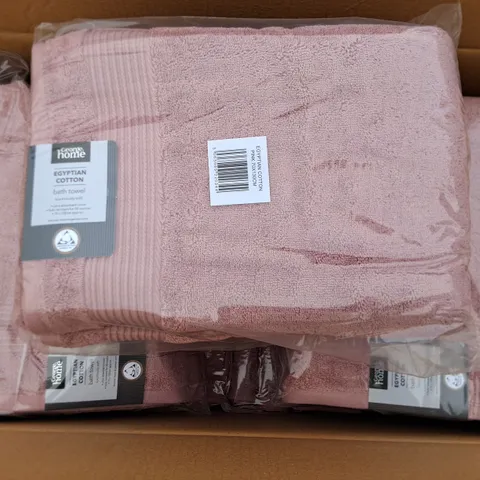 LOT OF 15 BRAND NEW EGYPTIAN COTTON BATH TOWELS IN PINK