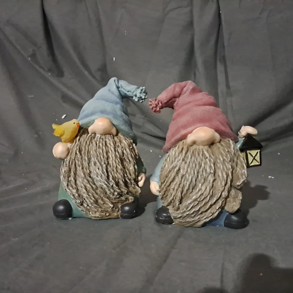 BOXED PAIR OF HOME2GARDEN DECORATIVE LED GNOMES