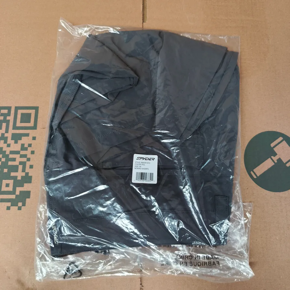 BAGGED SPYDER NOMAD SHORTS IN GREY SIZE 36