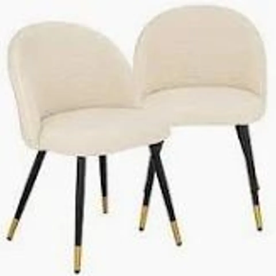 BOUCLE DINING CHAIRS SHEEP WOOL FEEL - COLLECTION ONLY  RRP £199