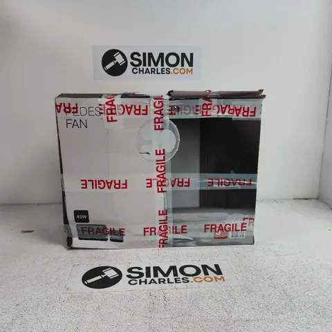WHITE PEDESTAL FAN BOXED