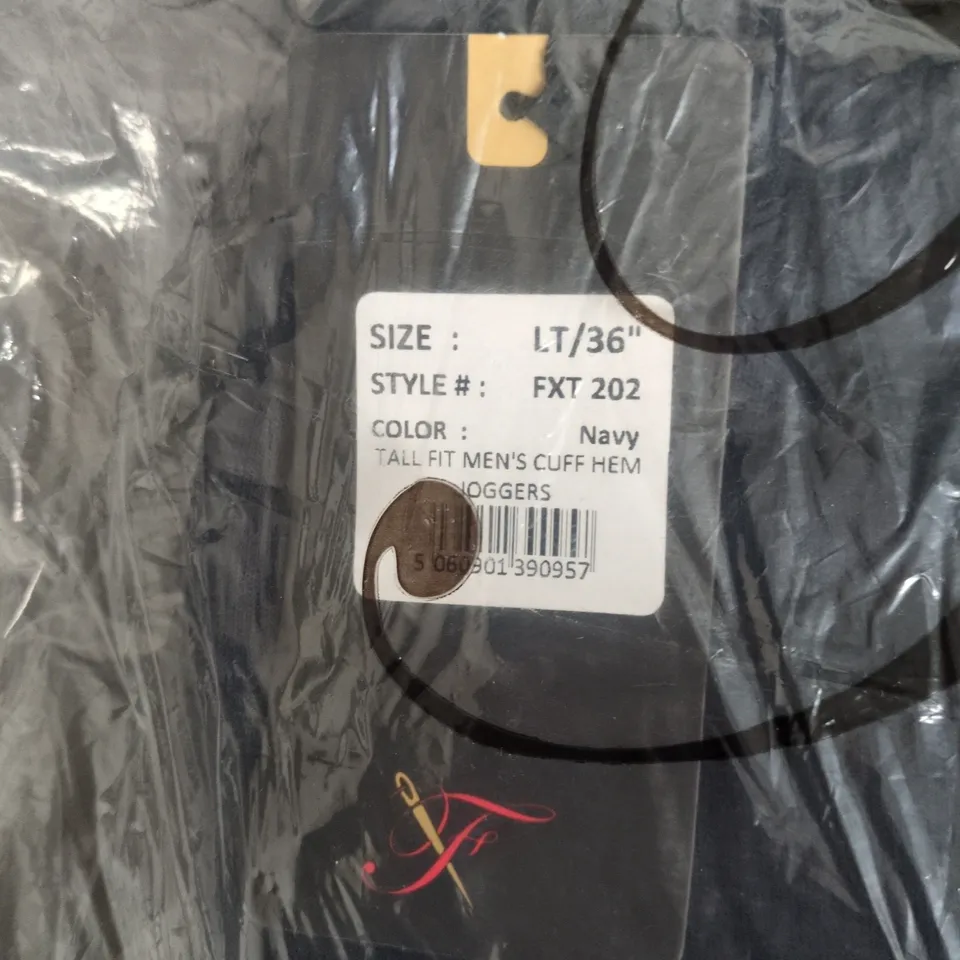 FORGE ORIGINAL TALL FIT MEN'S CUFF HEM JOGGERS - NAVY, SIZE LT/36