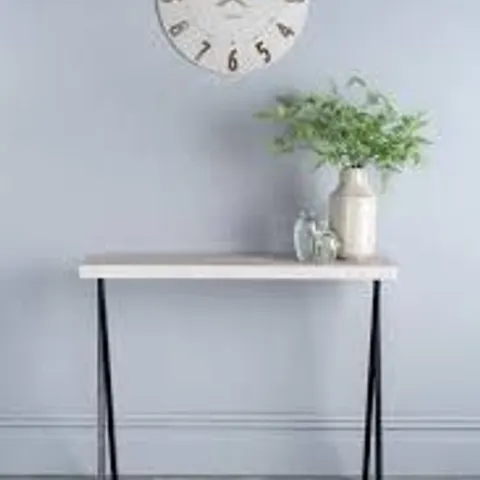 BOXED DÄR CONSOLE TABLE - LIGHT GREY/MARBLE EFFECT (1 BOX)