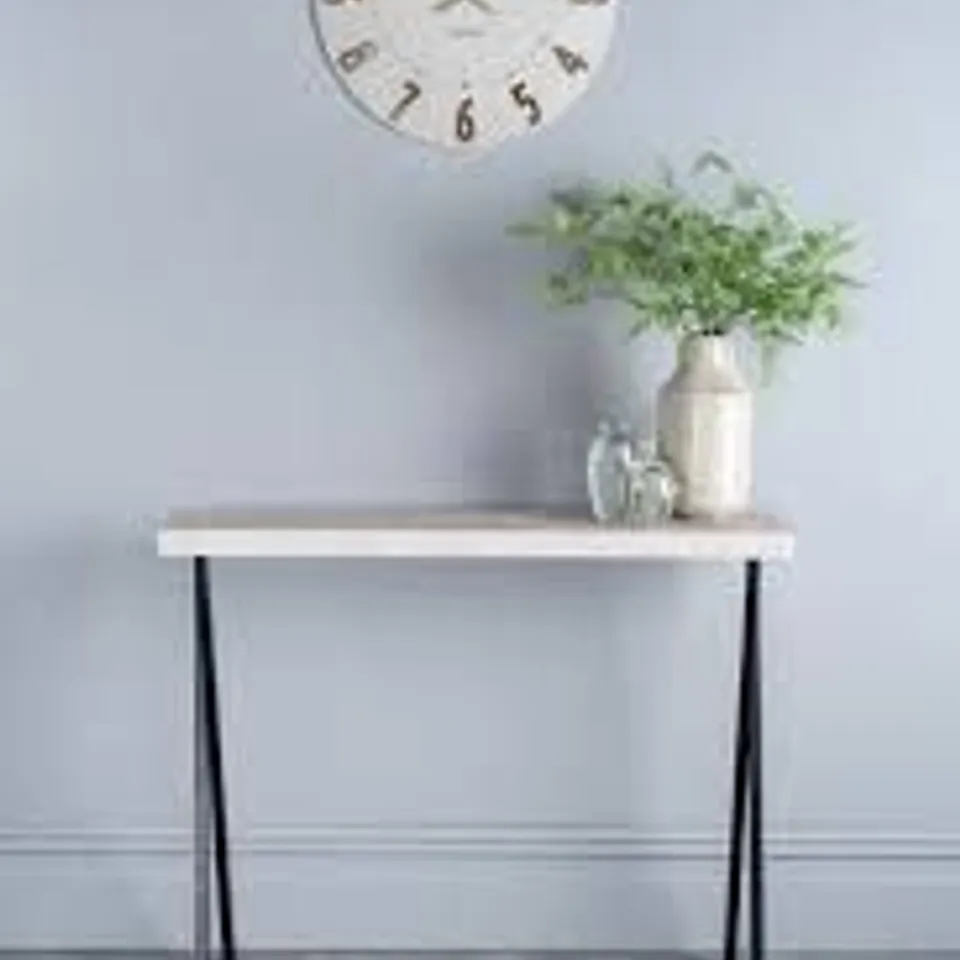 BOXED DÄR CONSOLE TABLE - LIGHT GREY/MARBLE EFFECT (1 BOX)